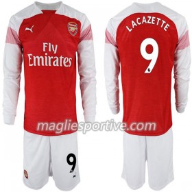 Completo Calcio Arsenal Alexandre Lacazette 9 Bambino Divisa Prima 2018/2019 ML